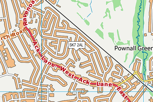 SK7 2AL map - OS VectorMap District (Ordnance Survey)