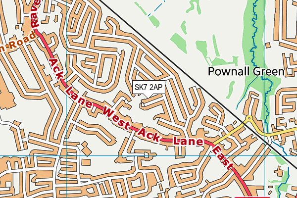 SK7 2AP map - OS VectorMap District (Ordnance Survey)
