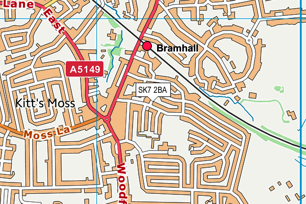 SK7 2BA map - OS VectorMap District (Ordnance Survey)