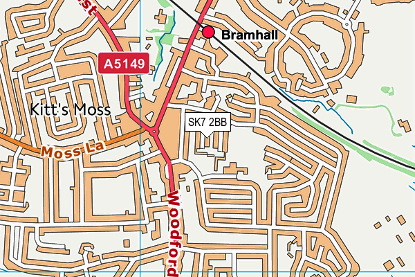 SK7 2BB map - OS VectorMap District (Ordnance Survey)