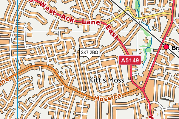 SK7 2BQ map - OS VectorMap District (Ordnance Survey)