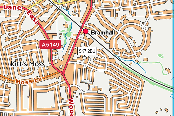 SK7 2BU map - OS VectorMap District (Ordnance Survey)