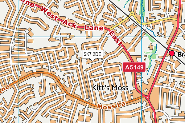 SK7 2DE map - OS VectorMap District (Ordnance Survey)