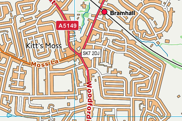 SK7 2DJ map - OS VectorMap District (Ordnance Survey)