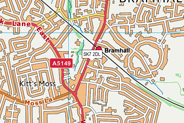 SK7 2DL map - OS VectorMap District (Ordnance Survey)