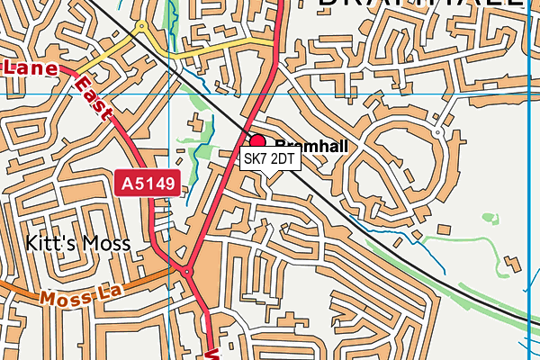 SK7 2DT map - OS VectorMap District (Ordnance Survey)