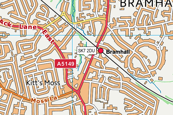 SK7 2DU map - OS VectorMap District (Ordnance Survey)