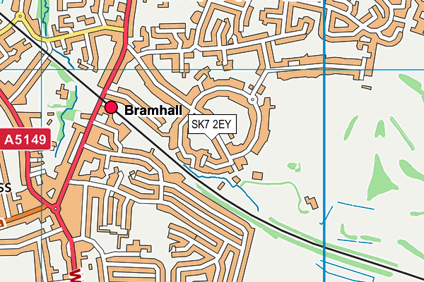 Bramhall Golf Club map (SK7 2EY) - OS VectorMap District (Ordnance Survey)
