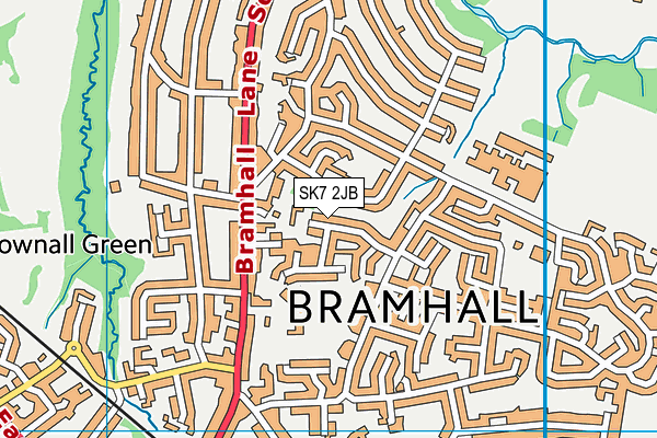 SK7 2JB map - OS VectorMap District (Ordnance Survey)