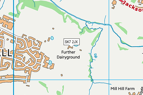 SK7 2JX map - OS VectorMap District (Ordnance Survey)