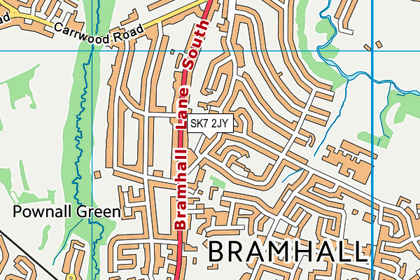 SK7 2JY map - OS VectorMap District (Ordnance Survey)