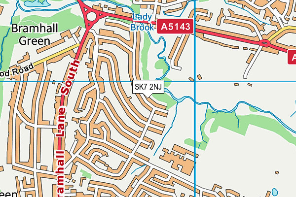 SK7 2NJ map - OS VectorMap District (Ordnance Survey)