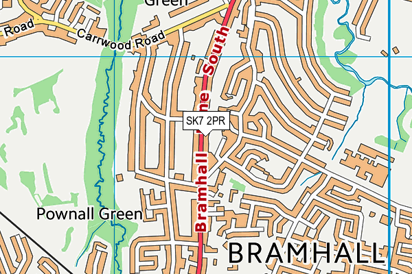 SK7 2PR map - OS VectorMap District (Ordnance Survey)