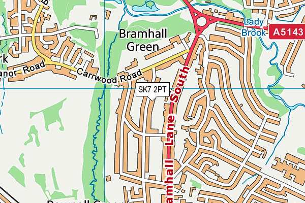 SK7 2PT map - OS VectorMap District (Ordnance Survey)