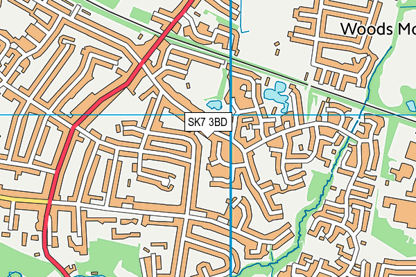 SK7 3BD map - OS VectorMap District (Ordnance Survey)