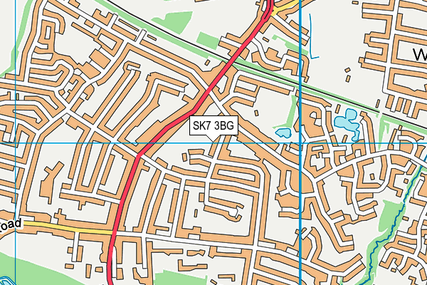 SK7 3BG map - OS VectorMap District (Ordnance Survey)