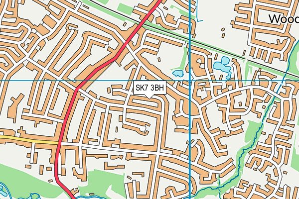 SK7 3BH map - OS VectorMap District (Ordnance Survey)