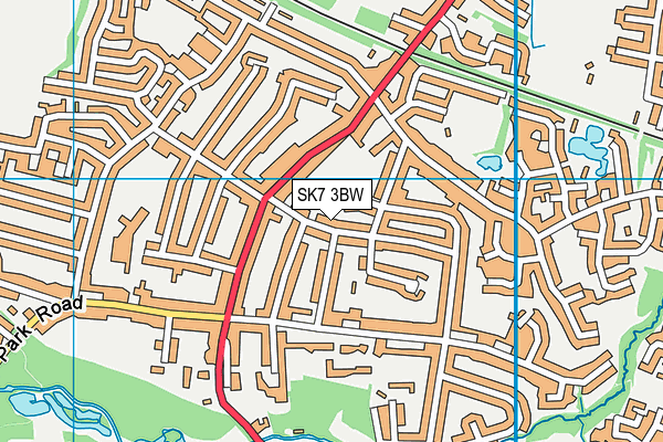 SK7 3BW map - OS VectorMap District (Ordnance Survey)