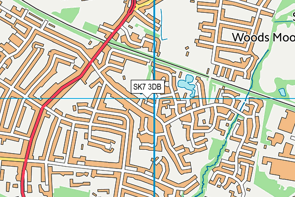 SK7 3DB map - OS VectorMap District (Ordnance Survey)