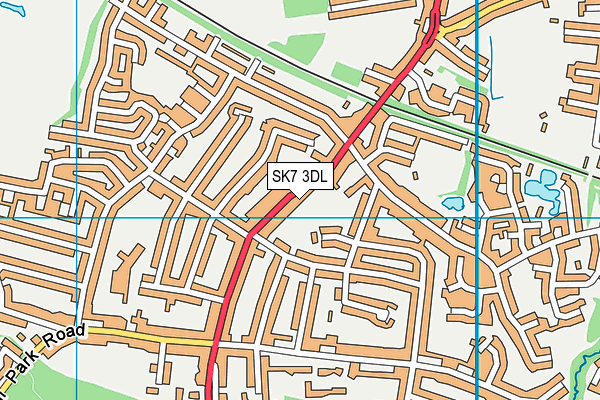 SK7 3DL map - OS VectorMap District (Ordnance Survey)