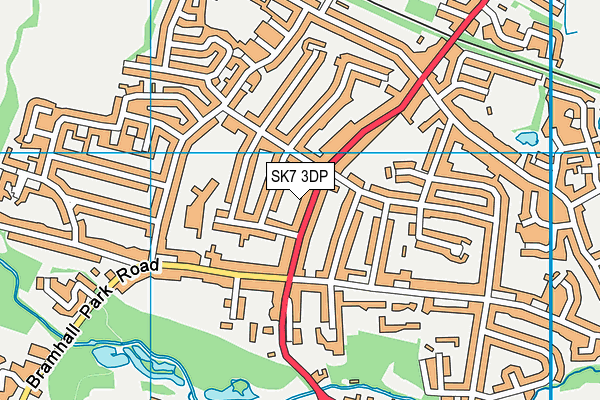 SK7 3DP map - OS VectorMap District (Ordnance Survey)