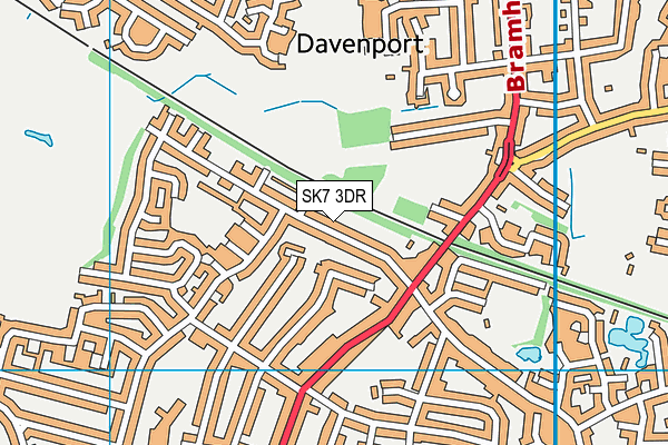 SK7 3DR map - OS VectorMap District (Ordnance Survey)