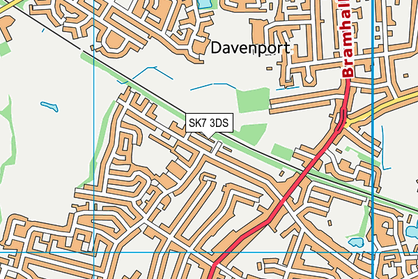 SK7 3DS map - OS VectorMap District (Ordnance Survey)