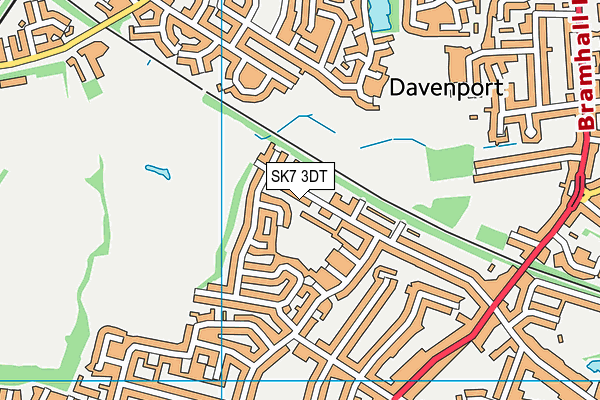 SK7 3DT map - OS VectorMap District (Ordnance Survey)