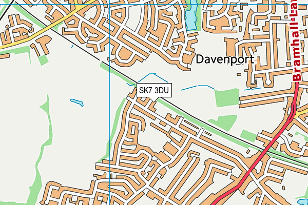 SK7 3DU map - OS VectorMap District (Ordnance Survey)