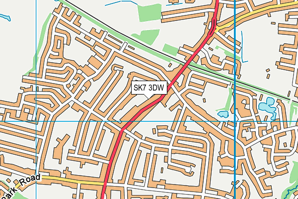 SK7 3DW map - OS VectorMap District (Ordnance Survey)