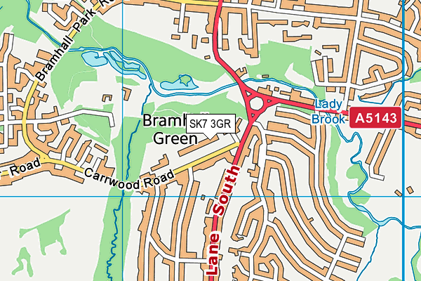 SK7 3GR map - OS VectorMap District (Ordnance Survey)