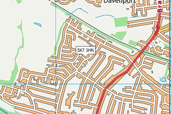 SK7 3HN map - OS VectorMap District (Ordnance Survey)