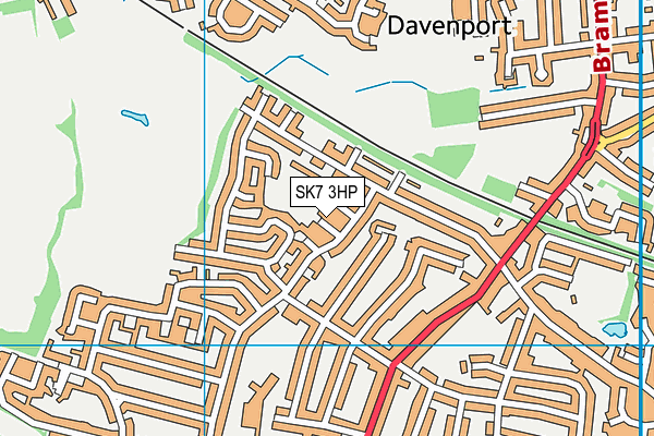 SK7 3HP map - OS VectorMap District (Ordnance Survey)
