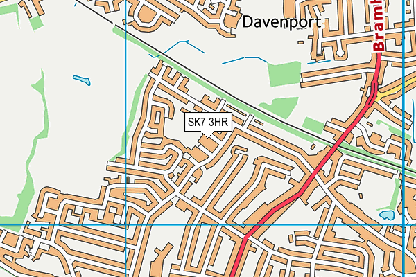 SK7 3HR map - OS VectorMap District (Ordnance Survey)