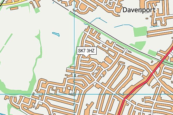 SK7 3HZ map - OS VectorMap District (Ordnance Survey)