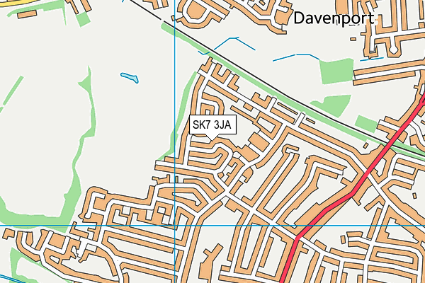 SK7 3JA map - OS VectorMap District (Ordnance Survey)