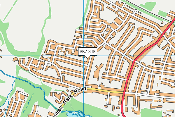 SK7 3JS map - OS VectorMap District (Ordnance Survey)