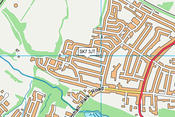 SK7 3JT map - OS VectorMap District (Ordnance Survey)