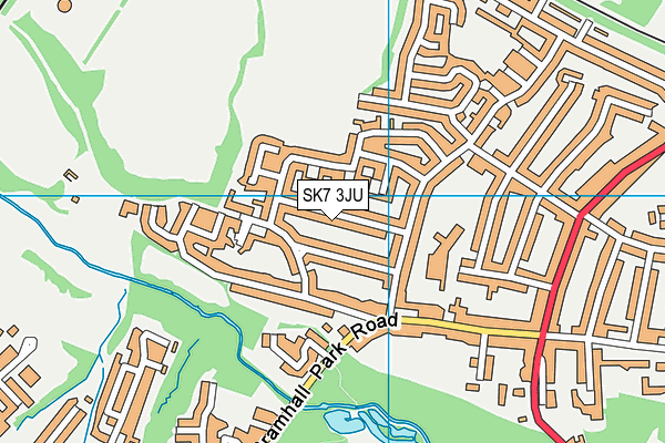 SK7 3JU map - OS VectorMap District (Ordnance Survey)