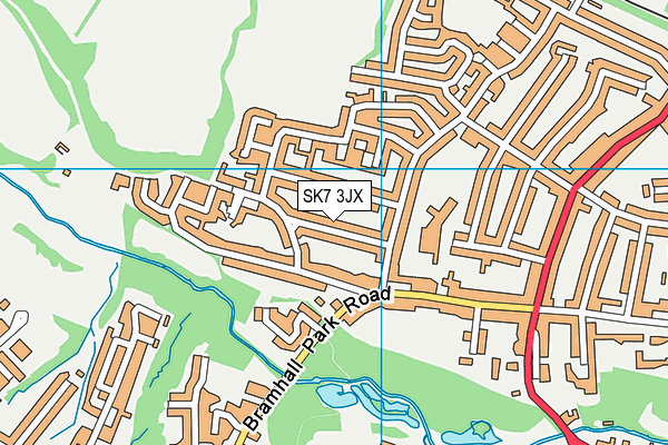 SK7 3JX map - OS VectorMap District (Ordnance Survey)