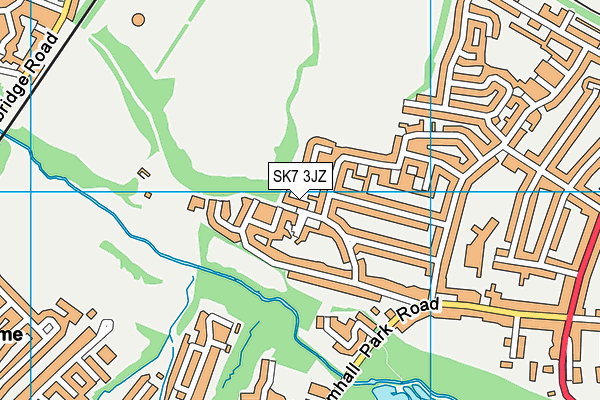 SK7 3JZ map - OS VectorMap District (Ordnance Survey)