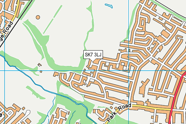 SK7 3LJ map - OS VectorMap District (Ordnance Survey)