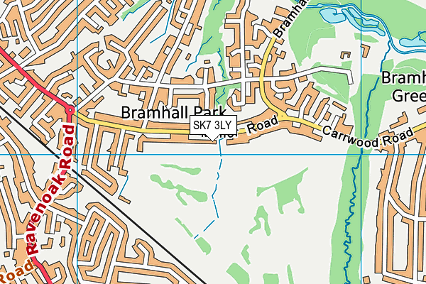 Bramall Park Golf Club map (SK7 3LY) - OS VectorMap District (Ordnance Survey)