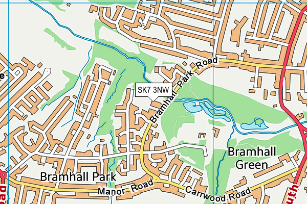 SK7 3NW map - OS VectorMap District (Ordnance Survey)