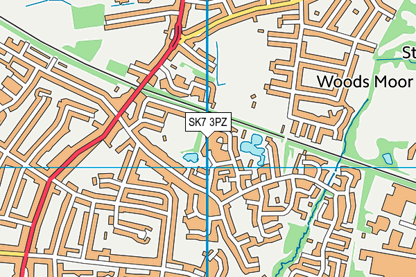 SK7 3PZ map - OS VectorMap District (Ordnance Survey)
