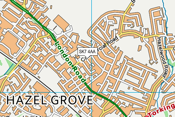 SK7 4AA map - OS VectorMap District (Ordnance Survey)