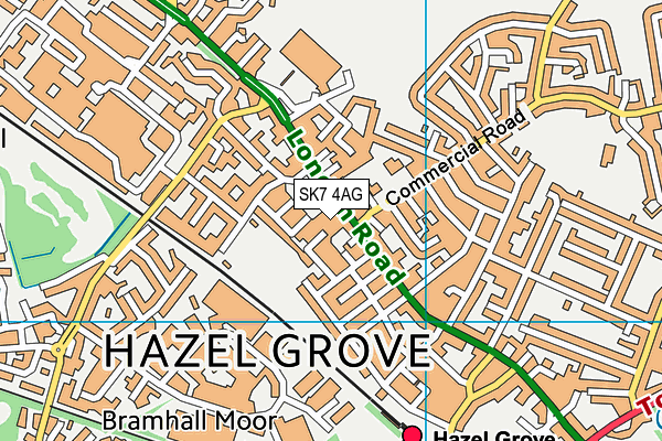 SK7 4AG map - OS VectorMap District (Ordnance Survey)