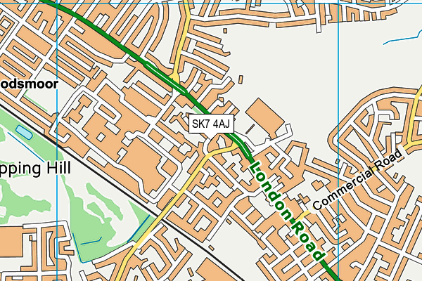 SK7 4AJ map - OS VectorMap District (Ordnance Survey)