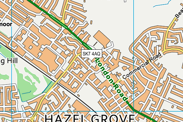 SK7 4AQ map - OS VectorMap District (Ordnance Survey)