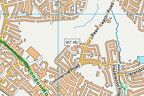 SK7 4BJ map - OS VectorMap District (Ordnance Survey)